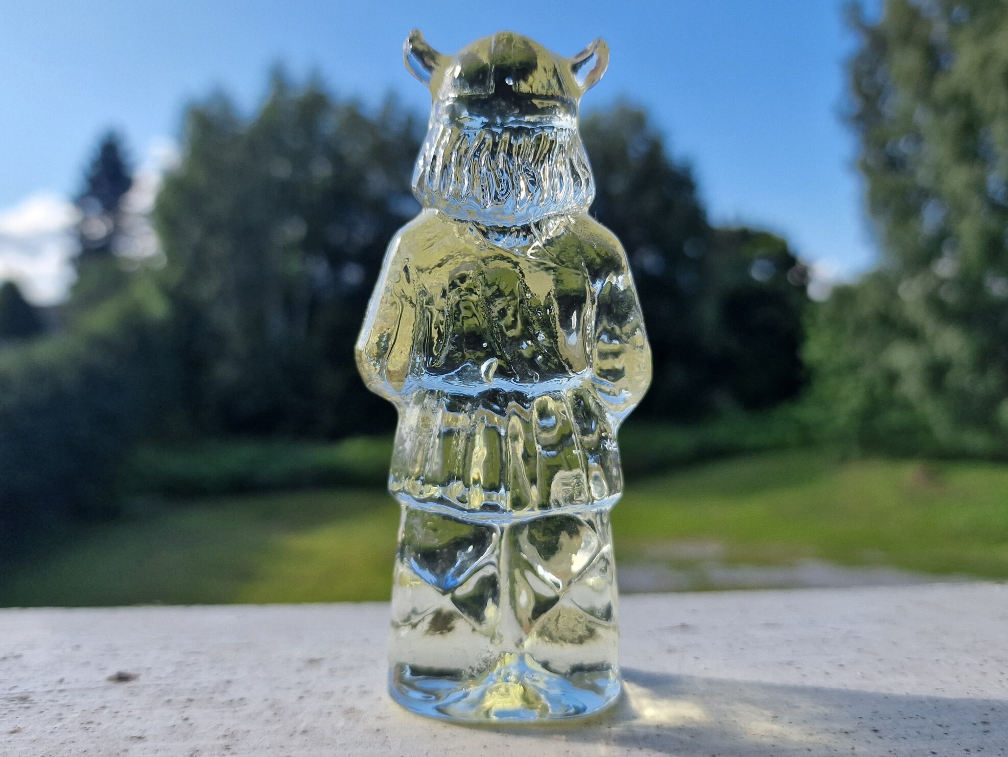 Viking Glass Figurine. Small Vintage Scandinavian - Etsy