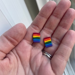 LGBTQIA2S+ Rainbow Stud Earrings