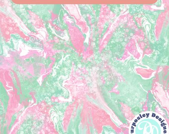 Peinture rose et menthe pour transparente motif - lot de deux fichiers pour sublimation, papiers peints, impression, conceptions transparentes, PNG