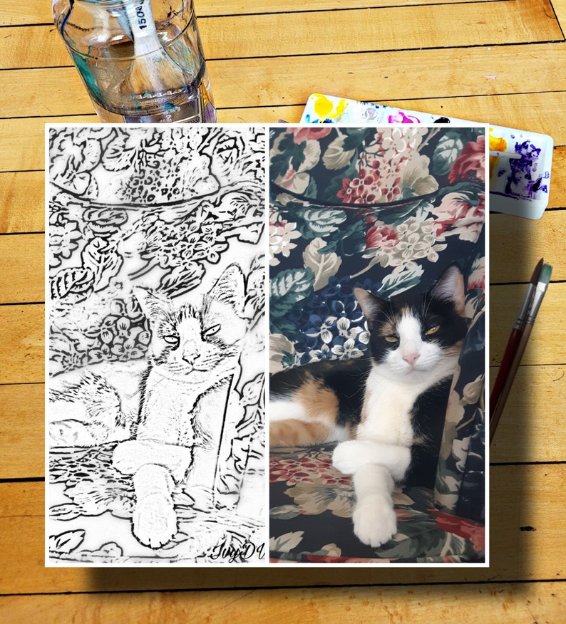 Water Color Painting Template Printable Paint - Etsy