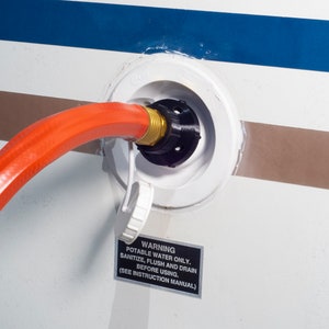 RV / Travel Trailer Fresh Water Tank Fill Hose Adapter, HANDS FREE!!!
