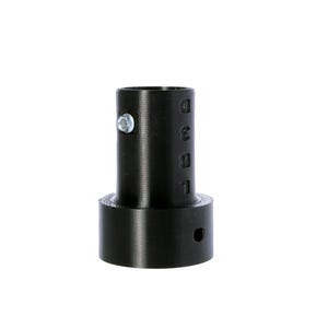 May include: A black cylindrical adapter with a wider base and a narrower top. A silver bolt secures a component on the side. The adapter has the numbers 1, 3, and D printed vertically. A small hole is visible on the base.