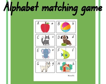 EYFS alphabet matching game, phonics, literacy, game, preschool, school, childminder
