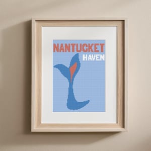Nantucket Travel Book Design Cross-Stitch Pattern