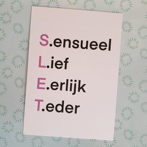 set 3 postkaarten - S.L.E.T