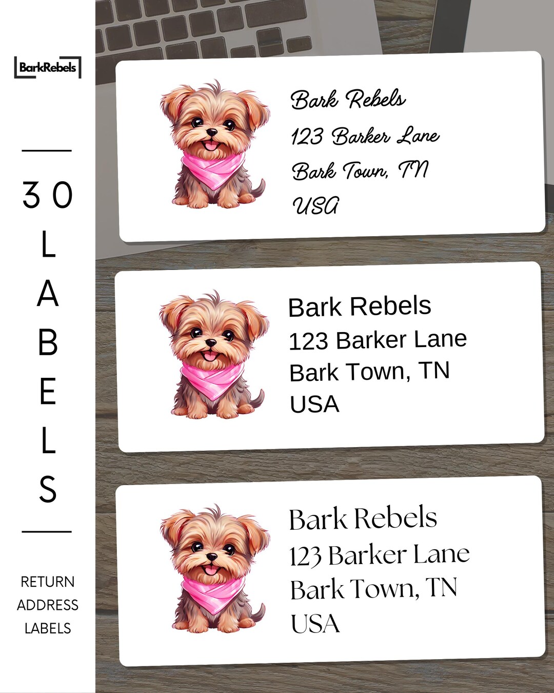Yorkie Return Address Labels – Personalized Yorkshire Terrier Dog Lover ...