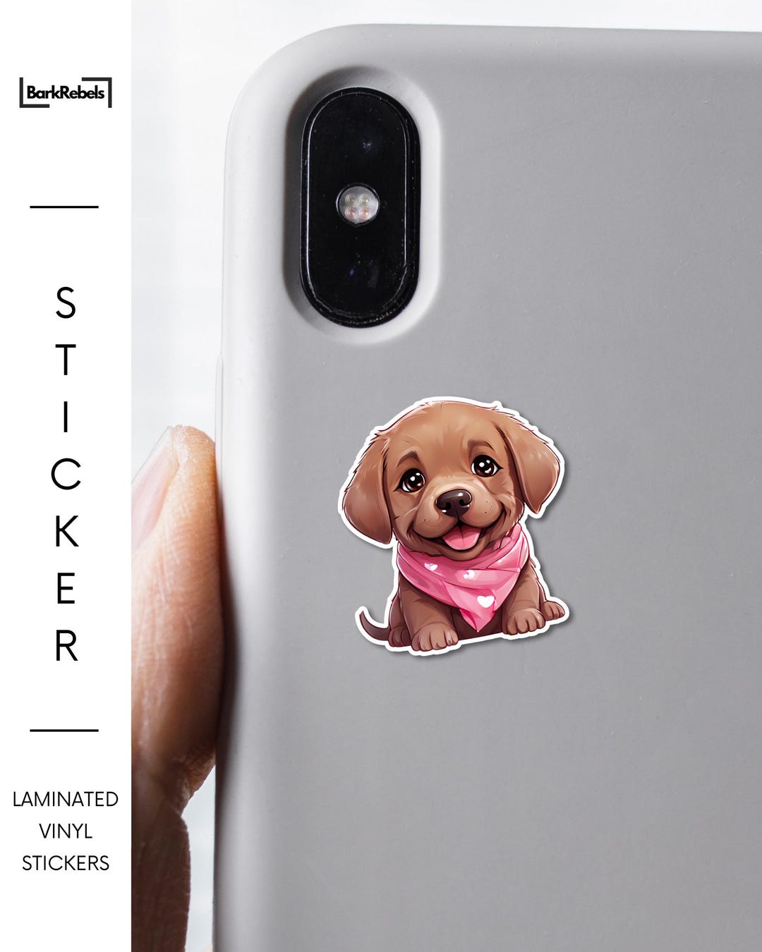 Pink Lab Stickers Chocolate Lab Sticker – 1.5 or 3 Inch Cute Labrador Retriever Puppy ...