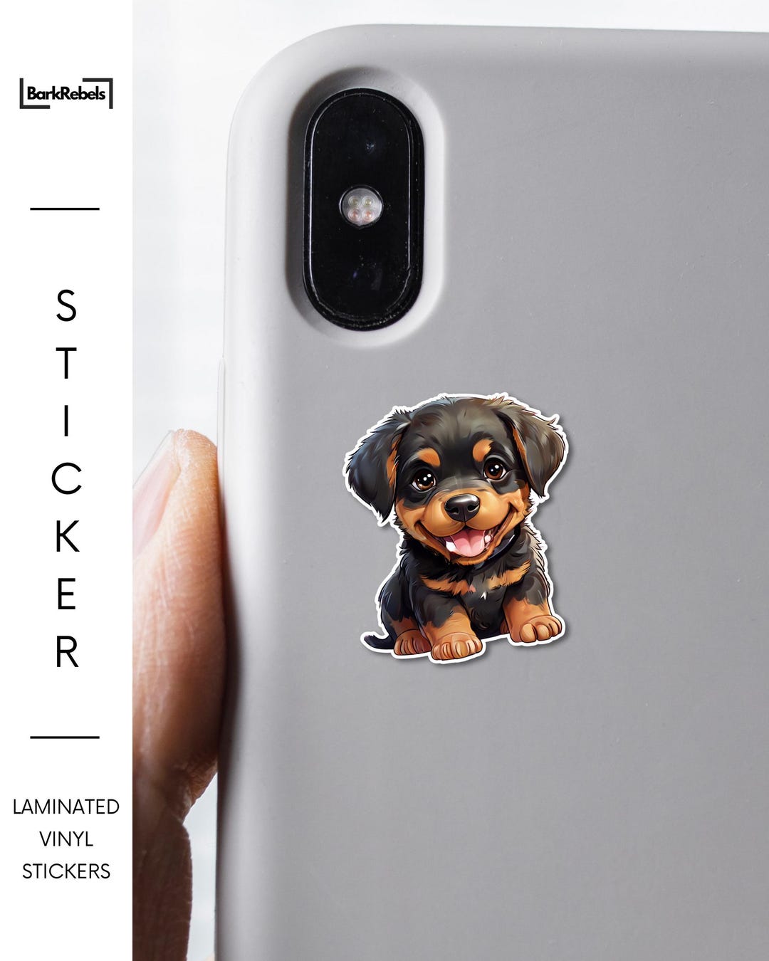 Rottweiler Sticker – 1.5 or 3 Inch Puppy Stickers Water-resistant ...