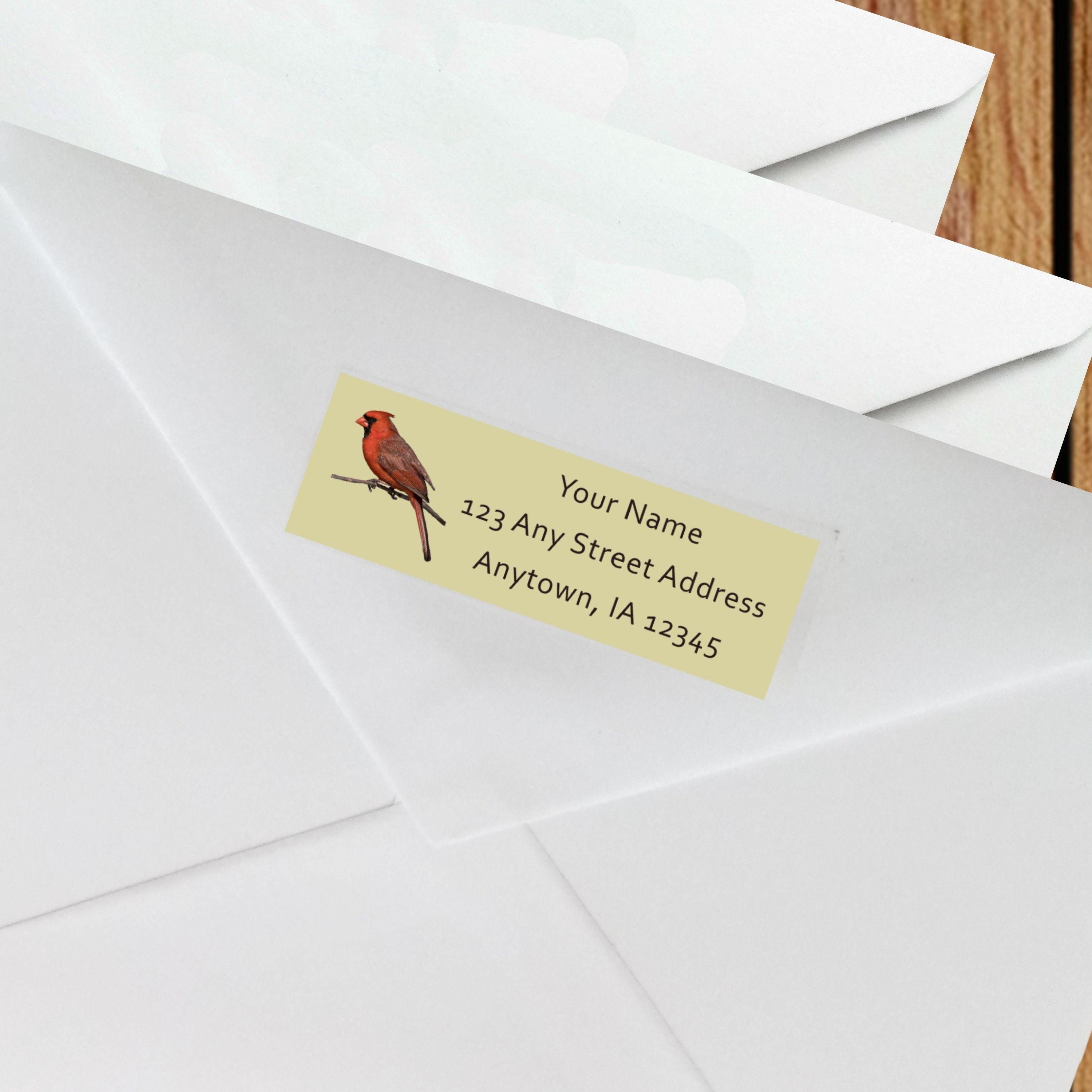 Cardinal Address Labels Design, Bird Address Labels Personalized ...