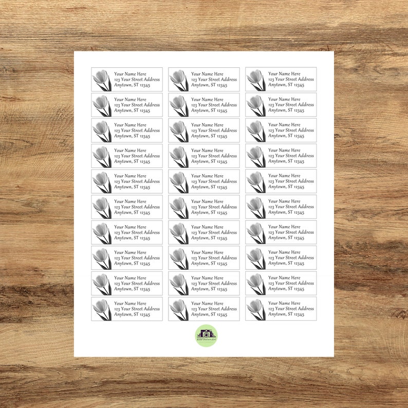 60 Return Address Labels Personalized 3/4" X 2 1/4" Winter - Foto 6