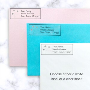 Modern flower mailing labels stickers customized, Cosmos flower return address label sheet, Personalized address labels sticker for envelope