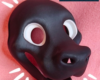 Toony Canine Fursuit Head Base, 3D Printed PLA, Customizable HQ Base for Costumes, Fursuits, Cosplay & Mascots