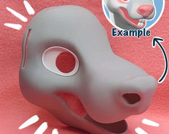 Rat Mouse Rodent Fursuit Head Base / 3D Printed in PLA / Customizable Options /  HQ Head base for costumes, fursuits, mascots, cosplay