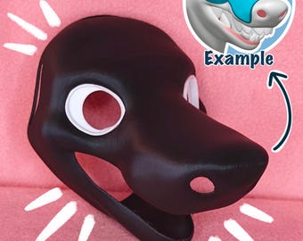 Shark Fursuit Head Base, 3D Printed PLA, Customizable HQ Base for Costumes, Fursuits, Cosplay & Mascots