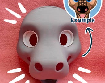 Deer Fursuit Head Base, 3D Printed PLA, Customizable HQ Base for Costumes, Fursuits, Cosplay & Mascots