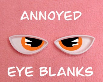 Ojos en blanco para fursuits "Sígueme" (molestos), impresos en 3D con PLA, tamaños personalizados, ojos de alta calidad para disfraces, fursuits, cosplay y mascotas.