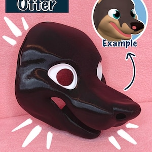 Otter Fursuit Head Base / 3D Printed in PLA / Customizable Options /  HQ Head base for costumes, fursuits, mascots, cosplay