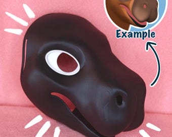 Capybara Fursuit Head Base, 3D Printed PLA, Customizable HQ Base for Costumes, Fursuits, Cosplay & Mascots