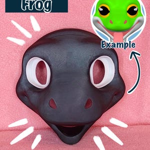 Frog Fursuit Head Base / 3D Printed in PLA / Customizable Options /  HQ Head base for costumes, fursuits, mascots, cosplay