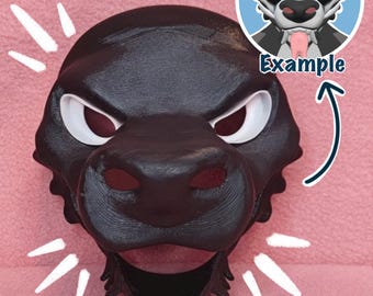 Grumpy Canine V1 Fursuit Head Base, 3D Printed PLA, Customizable HQ Base for Costumes, Fursuits, Cosplay & Mascots