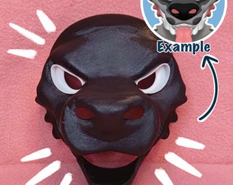 Grumpy Canine V2 Fursuit Head Base, 3D Printed PLA, Customizable HQ Base for Costumes, Fursuits, Cosplay & Mascots