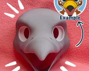 Gryphon Fursuit Head Base, 3D Printed PLA, Customizable HQ Base for Costumes, Fursuits, Cosplay & Mascots