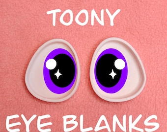Toony Fursuit Eye Blanks &quot;Follow me&quot; / 3D Printed in PLA / Multiple Sizes / Custom Sizes / HQ print for costumes, fursuits, mascots, cosplay