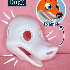 Fox Fursuit Head Base / 3D Printed in PLA / Customizable Options /  HQ Head base for costumes, fursuits, mascots, cosplay
