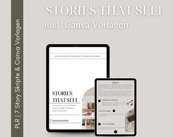 Instagram Stories that sell | Mit Insta Story verkaufen lernen | PLR Produkt | Verkaufen auf Instagram | Story Skripte & Canva Vorlage