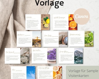 doTERRA Sample Card Canva Template | Essential Oil Sample Card | Editable Template | Aromatherapy | DoTERRA Consultant