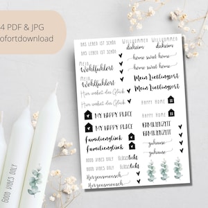 PDF Template for Candles I Home | Souvenirs I candle tattoo stick candles water slide film | Print template candle foil | last minute gift