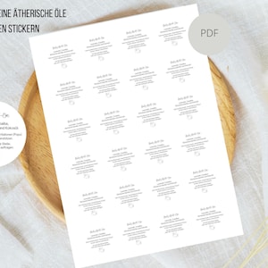 May include: Printable sticker sheet with 24 round labels that say "Baby Roll-On" with text about lavender, copaiba, Roman chamomile, and coconut. The text also says "Can be used for bath, humidifier, tissue paper, and to calm the little ones.  Apply to the bathwater, tissue, or the children's clothing."
