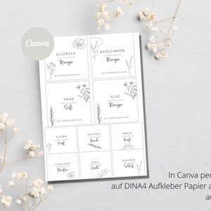Etherische oliën stickerreiniger Rollon | Doterra-consulent | Home Essentiële Kit Welkom | Oliën Receptkaarten | Canva-sjabloon | Downloaden