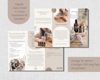 doTERRA Flyer Canva Template | Canva Flyer Template for doTERRA Consultants | Editable Essential Oils Flyer PDF | Digital Download