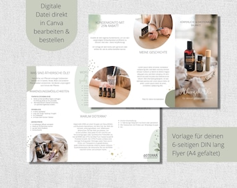 Canva Flyer Design Leaves | doTERRA Flyer Template for New Customers | Essential Oils Flyer as a PDF Template | Editable | doTERRA Consultant