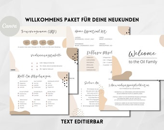 Essential Oils Welcome Package | doTERRA Consultant | Home Essentials Kit Welcome | Oils Recipe Cards | Canva Template | Download