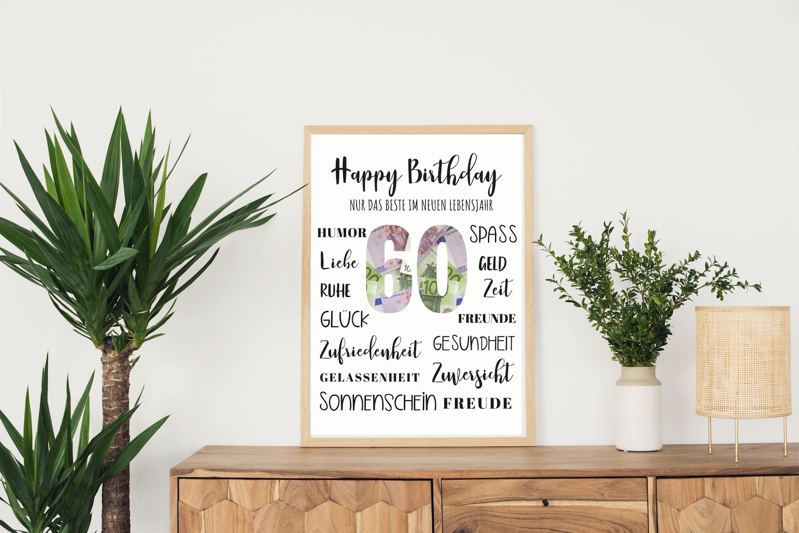 Geldgeschenk 60. Geburtstag persönliches Geburtstagsgeschenk PDF Datei