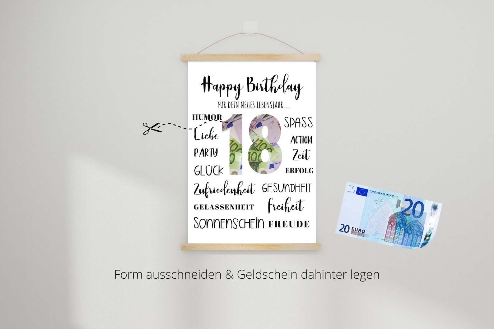 Geldgeschenk 18.Geburtstag persönliches Geburtstagsgeschenk PDF Datei