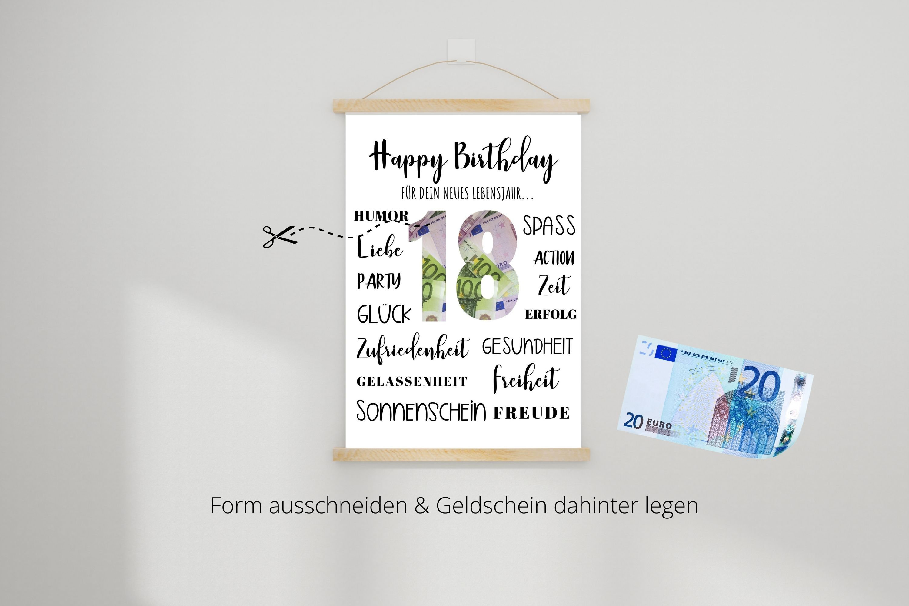 Geldgeschenk 18.Geburtstag persönliches Geburtstagsgeschenk PDF Datei