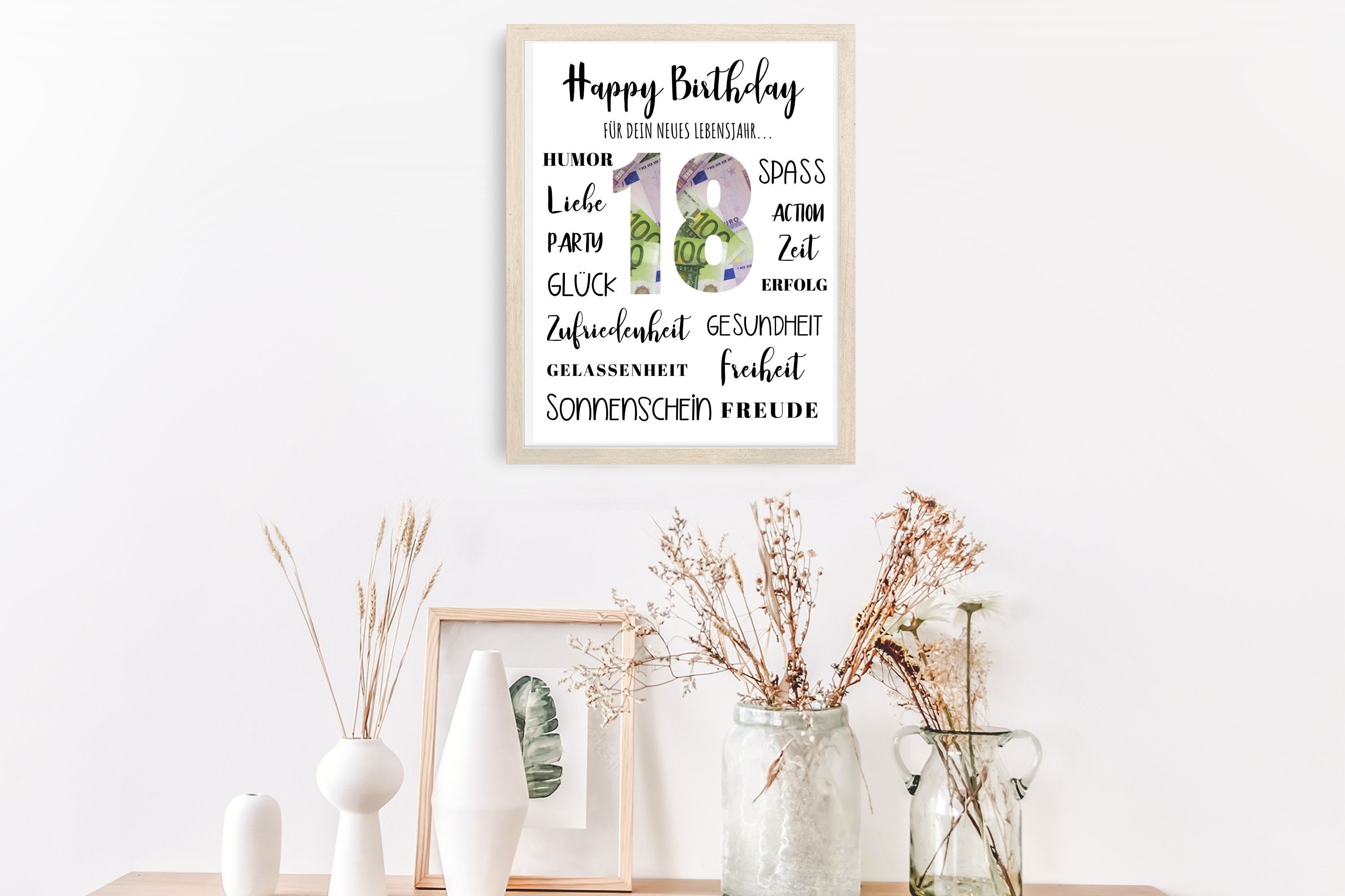 Geldgeschenk 18.Geburtstag persönliches Geburtstagsgeschenk PDF Datei
