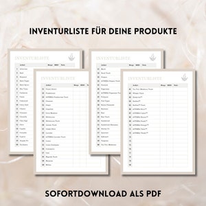 Inventarislijst voor oliën | Doterra-consulent | Controlelijst | Inventarislijst | PDF-bestand | Directe download