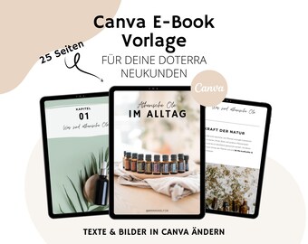 doTERRA E-Book Template Canva | Canva Template doTERRA Consultant New Customer Guide | Essential Oils PDF Editable | Digital Download WhatsApp