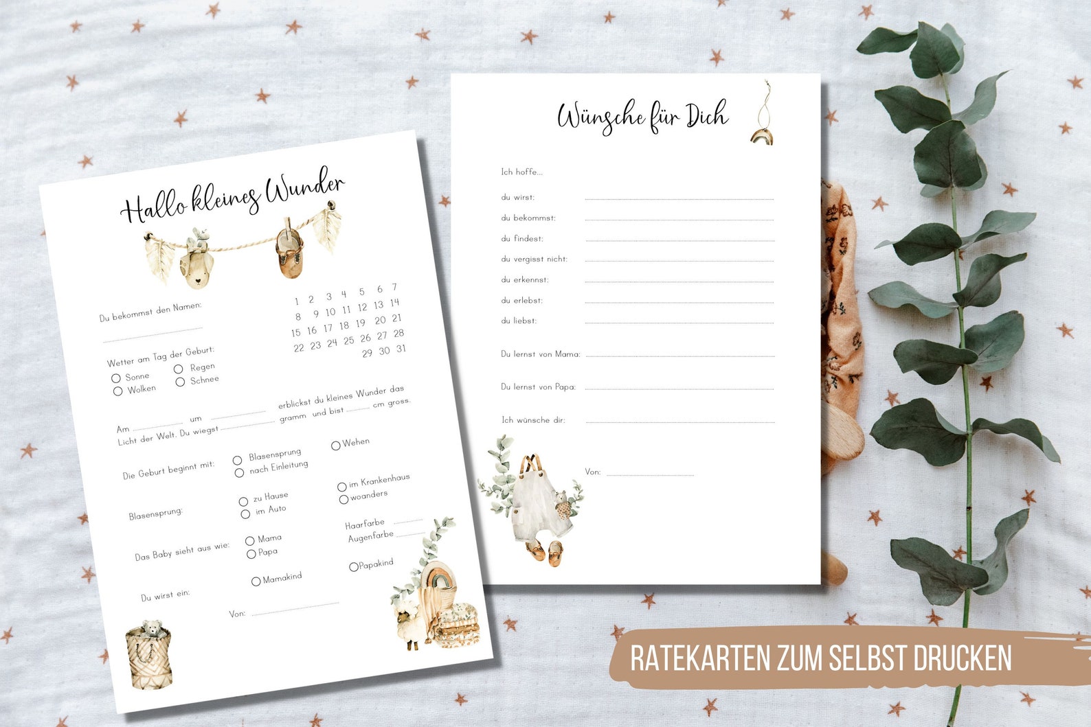 Boho-Blumen Baby-Party Spiel – Windeltüter Gewinnspiel Mit 50 Karten & Schild Für Babyparty-Dekoration