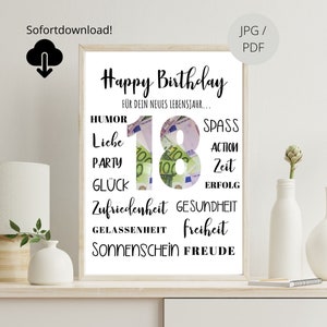 Regalo de dinero para el cumpleaños número 18 | regalo de cumpleaños personal | Archivo PDF | Edad completa | Regalo de dinero de cumpleaños | Finalmente 18 | Licencia de conducir
