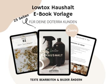 doTERRA E-Book Template Canva | Canva Template doTERRA Consultant Lowtox Household | Essential Oils PDF Editable | Digital Download | WhatsApp