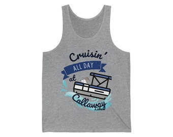 Pontoon Cruisin' Tank Top: Summer Lake Boating Shirt