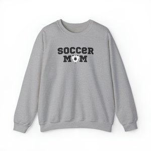 Soccer Mom with Heart Shaped Soccer Ball Crewneck Sweatshirt