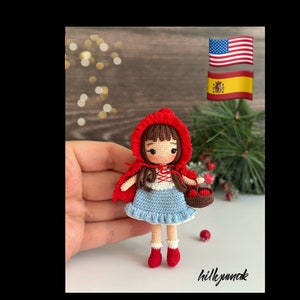 Little Red Riding Hood Caperucita Roja Pattern Miniature English/Español Amigurumi Pattern PDF Pattern