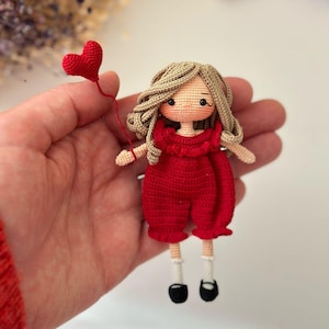 Miniature Amigurumi Rosalinda Doll Handmade Crochet