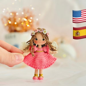 Miniatur Amigurumi Pattern Schmetterling Engel Minny Doll PDF Pattern Micro Doll Pattern